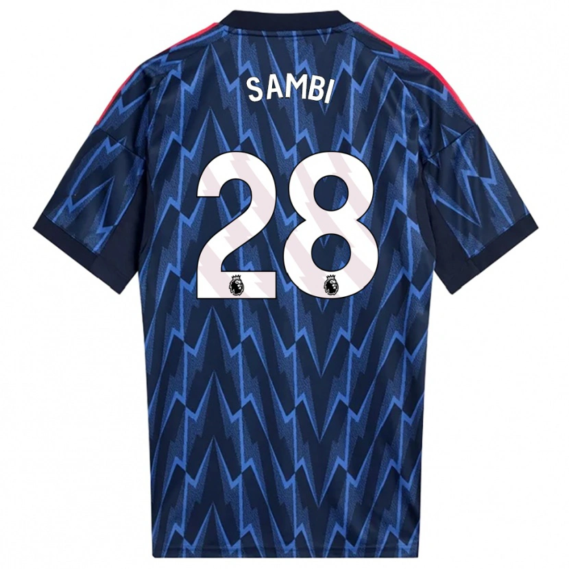 Danxen Kinder Albert Sambi Lokonga #28 Marine Rot Auswärtstrikot Trikot 2025/26 T-Shirt Österreich