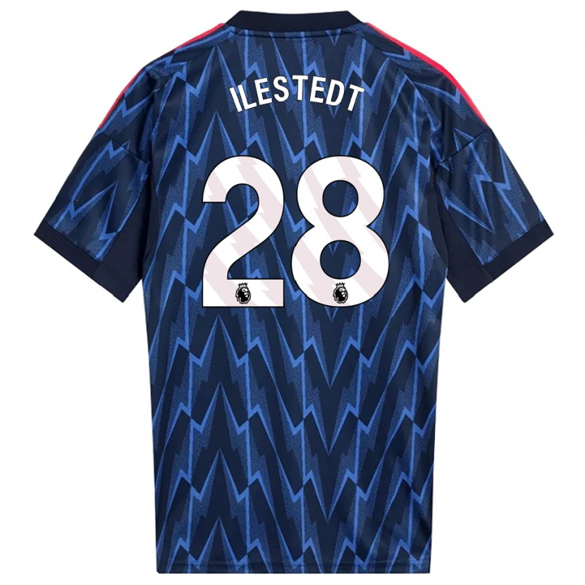 Danxen Kinder Amanda Ilestedt #28 Marine Rot Auswärtstrikot Trikot 2025/26 T-Shirt Österreich