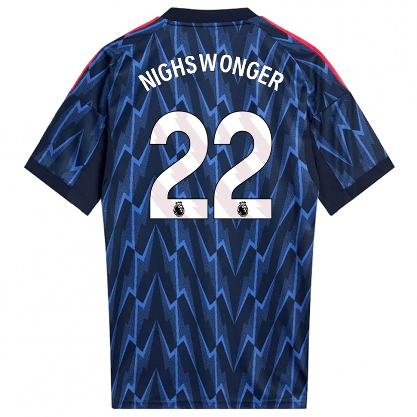 Danxen Kinder Jenna Nighswonger #22 Marine Rot Auswärtstrikot Trikot 2025/26 T-Shirt Österreich