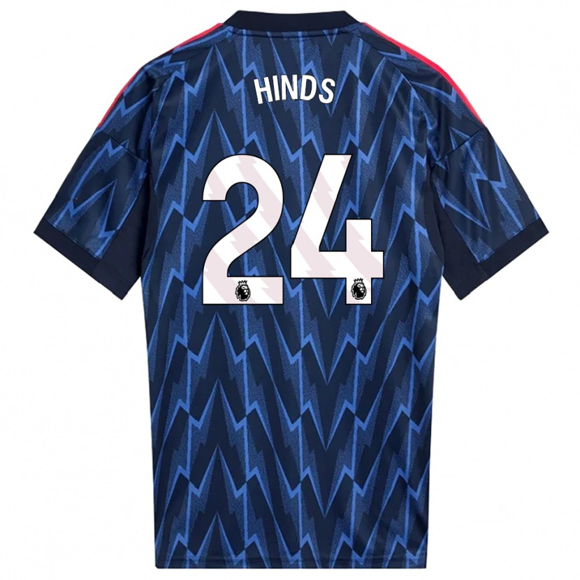 Danxen Kinder Taylor Hinds #24 Marine Rot Auswärtstrikot Trikot 2025/26 T-Shirt Österreich