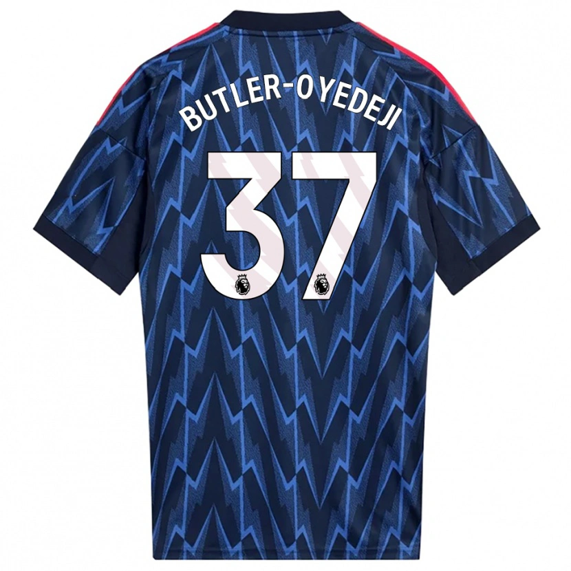 Danxen Kinder Nathan Butler-Oyedeji #37 Marine Rot Auswärtstrikot Trikot 2025/26 T-Shirt Österreich