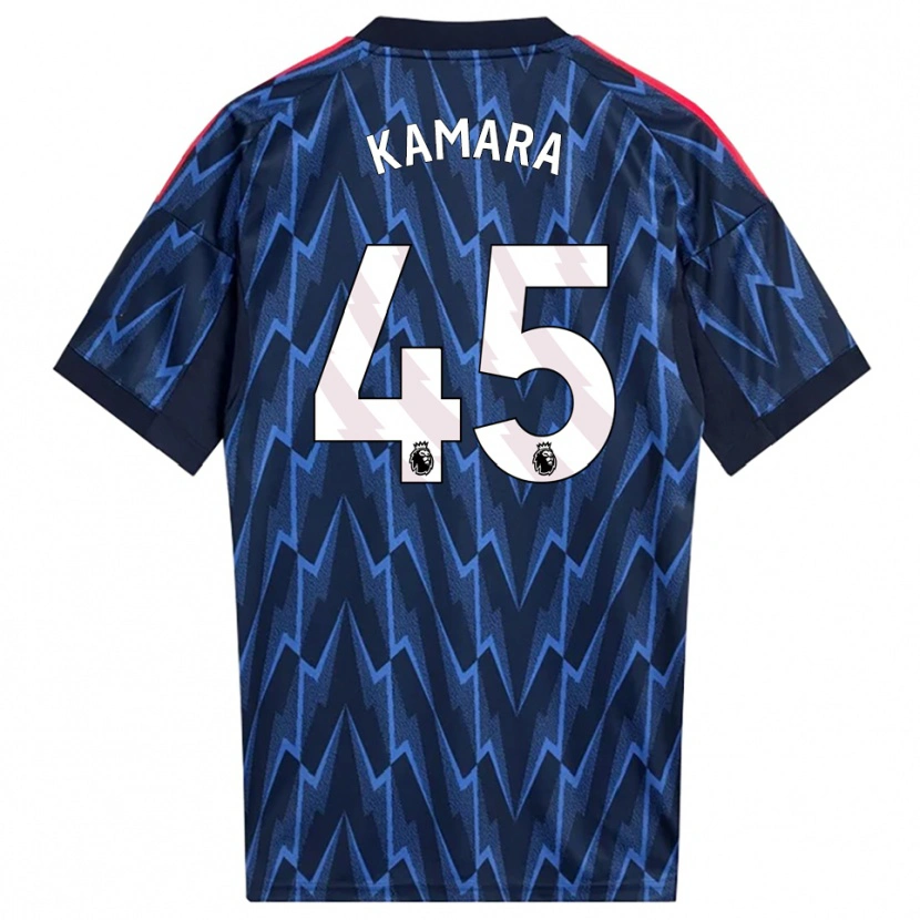 Danxen Kinder Osman Kamara #45 Marine Rot Auswärtstrikot Trikot 2025/26 T-Shirt Österreich