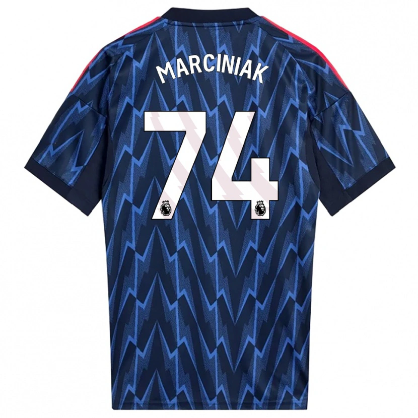 Danxen Kinder Alex Marciniak #74 Marine Rot Auswärtstrikot Trikot 2025/26 T-Shirt Österreich