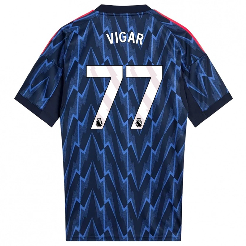 Danxen Kinder Billy Vigar #77 Marine Rot Auswärtstrikot Trikot 2025/26 T-Shirt Österreich