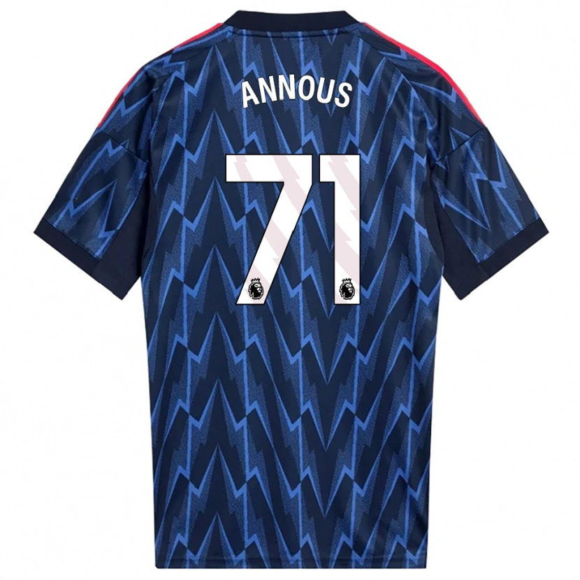 Danxen Kinder Andre Harriman-Annous #71 Marine Rot Auswärtstrikot Trikot 2025/26 T-Shirt Österreich