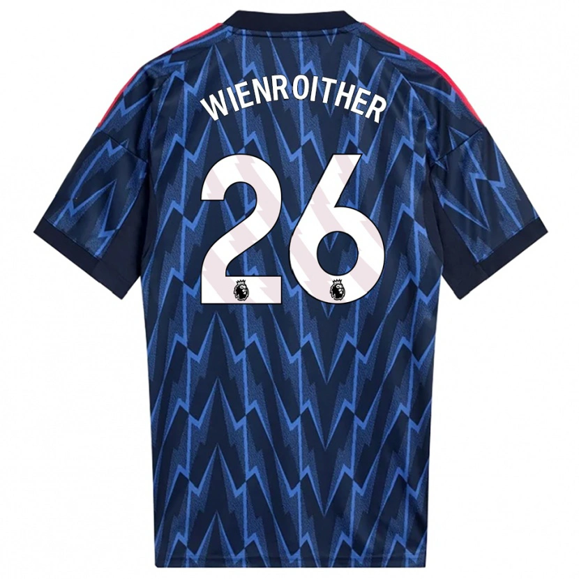 Danxen Kinder Laura Wienroither #26 Marine Rot Auswärtstrikot Trikot 2025/26 T-Shirt Österreich