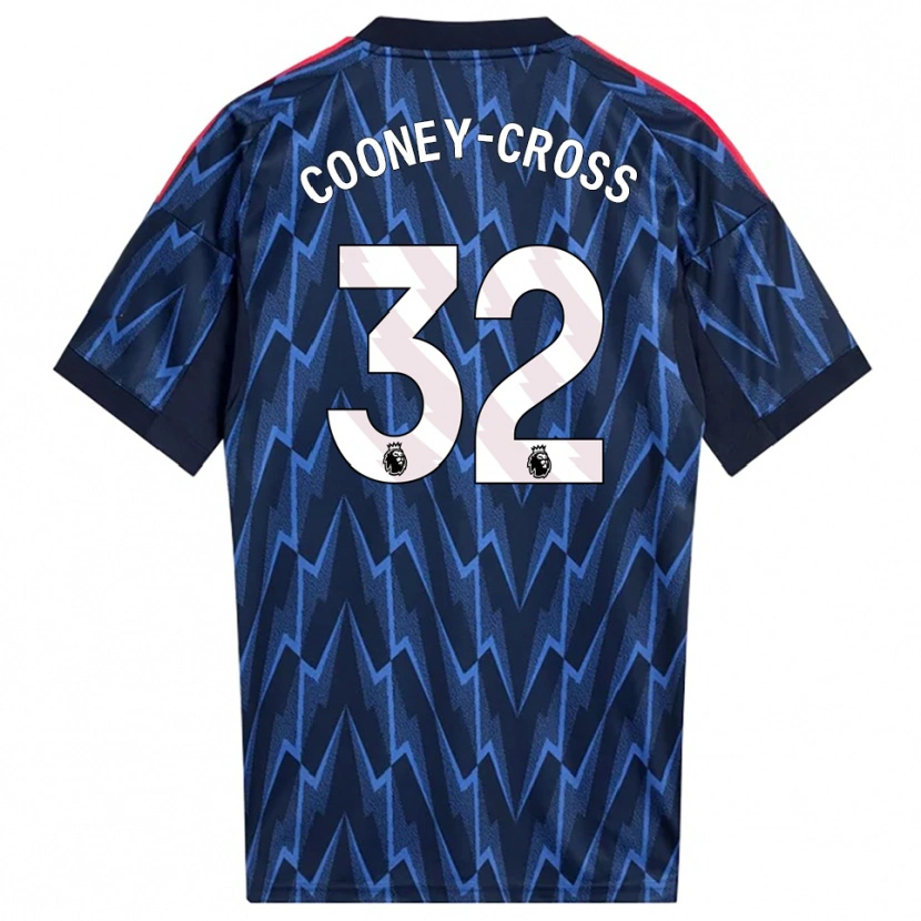 Danxen Kinder Kyra Cooney-Cross #32 Marine Rot Auswärtstrikot Trikot 2025/26 T-Shirt Österreich
