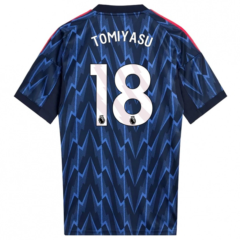 Danxen Kinder Takehiro Tomiyasu #18 Marine Rot Auswärtstrikot Trikot 2025/26 T-Shirt Österreich