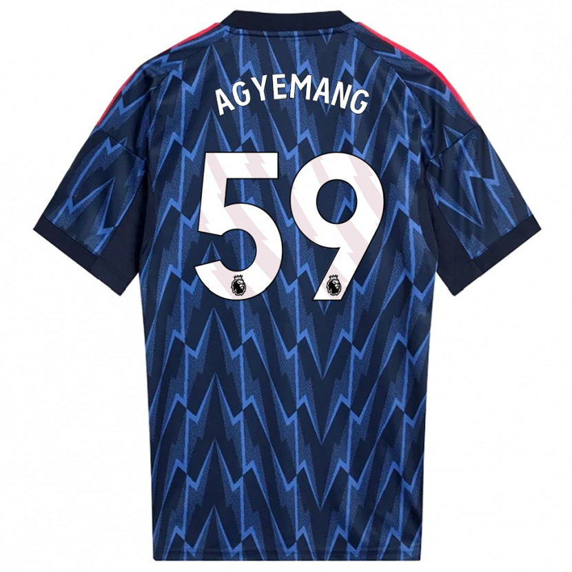 Danxen Kinder Michelle Agyemang #59 Marine Rot Auswärtstrikot Trikot 2025/26 T-Shirt Österreich