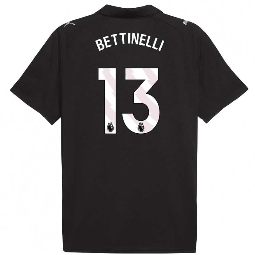 Danxen Kinder Marcus Bettinelli #13 Schwarz Weiß Auswärtstrikot Trikot 2025/26 T-Shirt Österreich