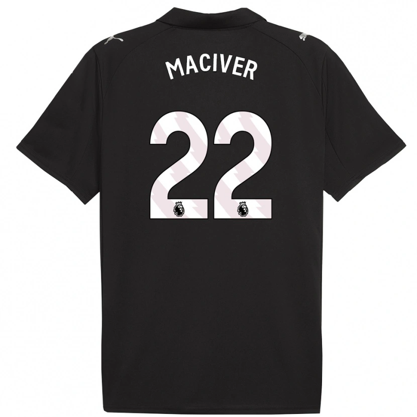 Danxen Kinder Sandy Maciver #22 Schwarz Weiß Auswärtstrikot Trikot 2025/26 T-Shirt Österreich