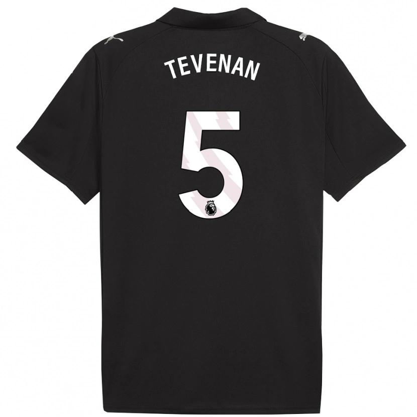 Danxen Kinder Oliver Tevenan #5 Schwarz Weiß Auswärtstrikot Trikot 2025/26 T-Shirt Österreich