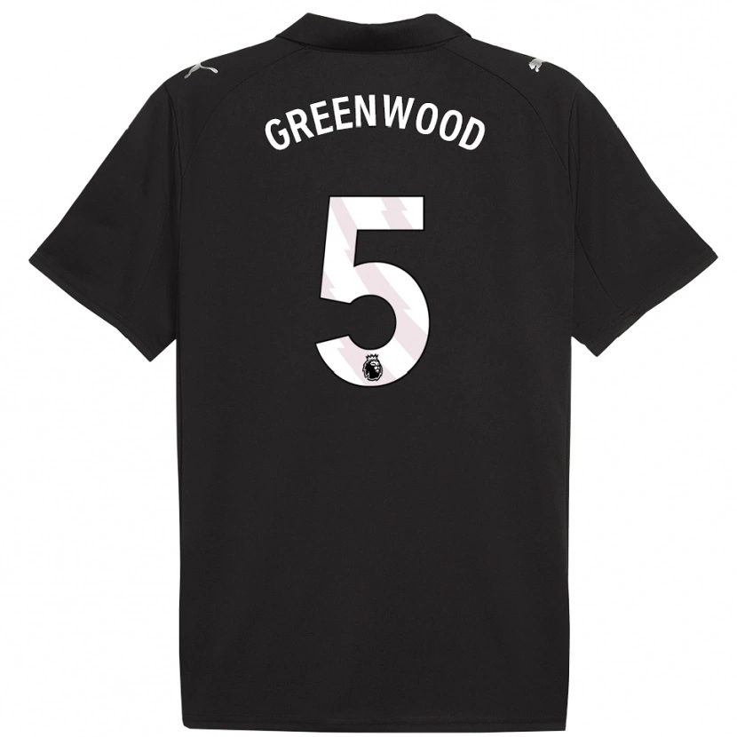 Danxen Kinder Alex Greenwood #5 Schwarz Weiß Auswärtstrikot Trikot 2025/26 T-Shirt Österreich