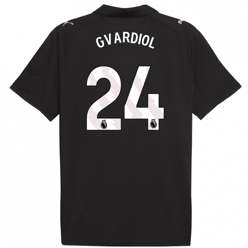 Danxen Kinder Josko Gvardiol #24 Schwarz Weiß Auswärtstrikot Trikot 2025/26 T-Shirt Österreich
