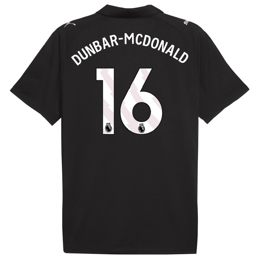 Danxen Kinder Christian Dunbar-Mcdonald #16 Schwarz Weiß Auswärtstrikot Trikot 2025/26 T-Shirt Österreich