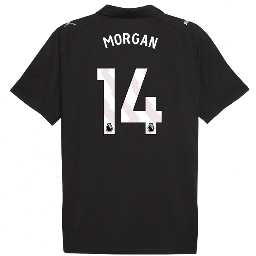 Danxen Kinder Esme Morgan #14 Schwarz Weiß Auswärtstrikot Trikot 2025/26 T-Shirt Österreich