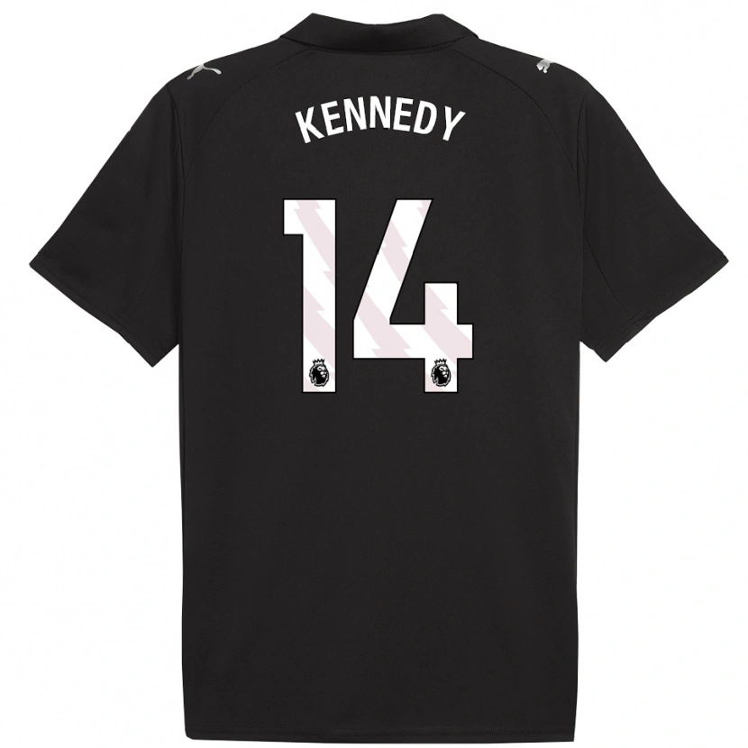 Danxen Kinder Alanna Kennedy #14 Schwarz Weiß Auswärtstrikot Trikot 2025/26 T-Shirt Österreich