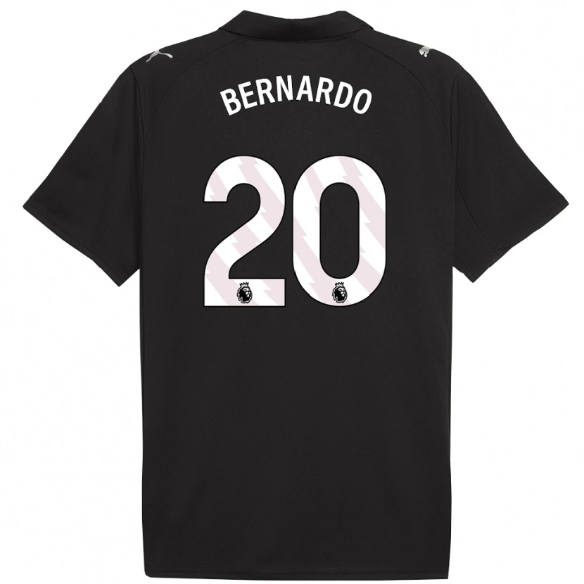 Danxen Kinder Bernardo Silva #20 Schwarz Weiß Auswärtstrikot Trikot 2025/26 T-Shirt Österreich