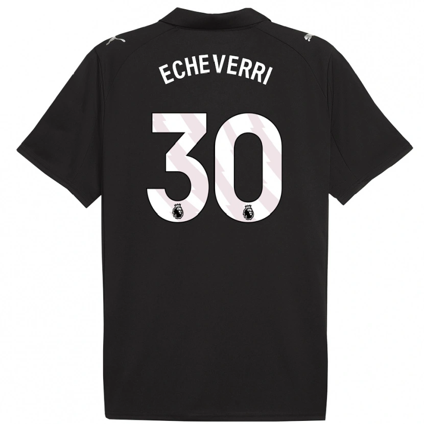Danxen Kinder Claudio Echeverri #30 Schwarz Weiß Auswärtstrikot Trikot 2025/26 T-Shirt Österreich