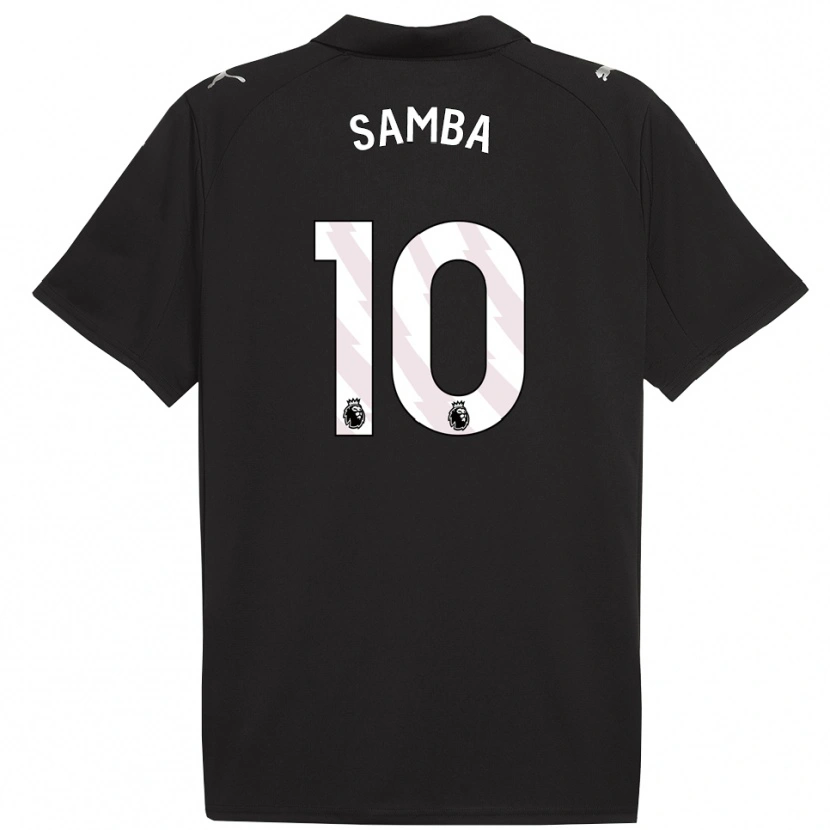 Danxen Kinder Tyrone Samba #10 Schwarz Weiß Auswärtstrikot Trikot 2025/26 T-Shirt Österreich
