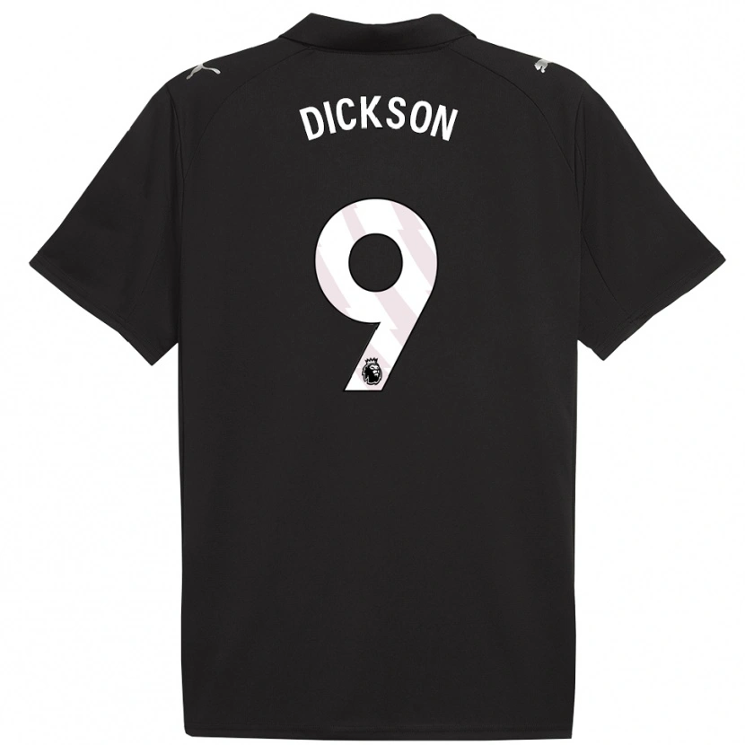Danxen Kinder Will Dickson #9 Schwarz Weiß Auswärtstrikot Trikot 2025/26 T-Shirt Österreich