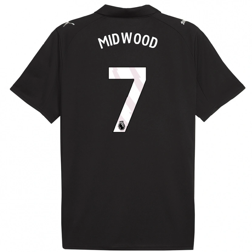 Danxen Kinder Kylan Midwood #7 Schwarz Weiß Auswärtstrikot Trikot 2025/26 T-Shirt Österreich