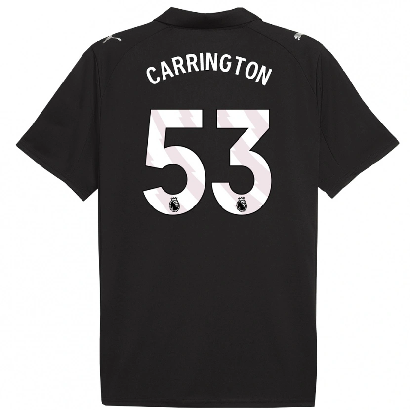 Danxen Kinder Ezra Carrington #53 Schwarz Weiß Auswärtstrikot Trikot 2025/26 T-Shirt Österreich