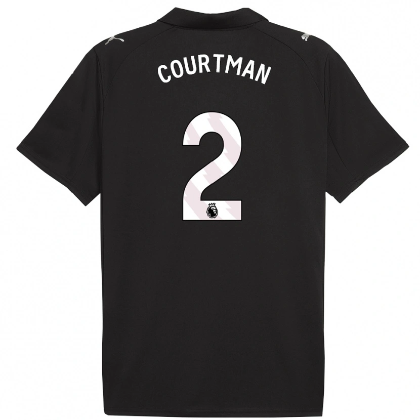 Danxen Kinder Charlie Courtman #2 Schwarz Weiß Auswärtstrikot Trikot 2025/26 T-Shirt Österreich
