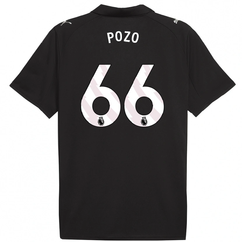Danxen Kinder Iker Pozo #66 Schwarz Weiß Auswärtstrikot Trikot 2025/26 T-Shirt Österreich