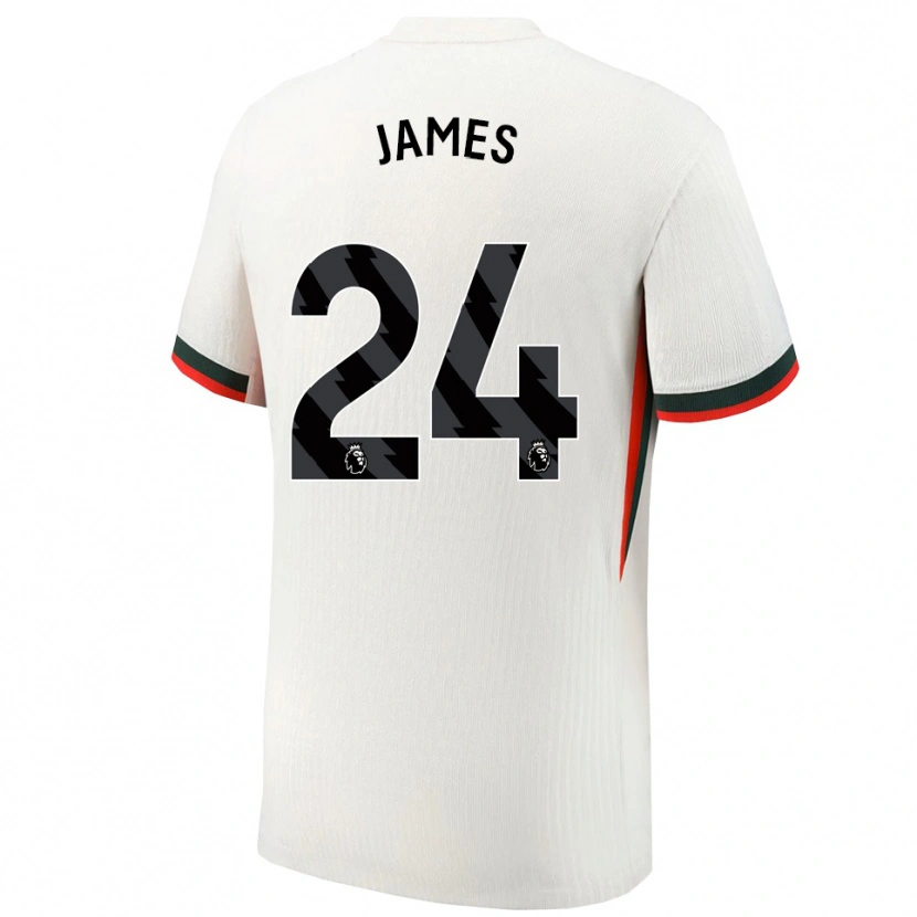 Danxen Kinder Reece James #24 Weiß Grün Auswärtstrikot Trikot 2025/26 T-Shirt Österreich