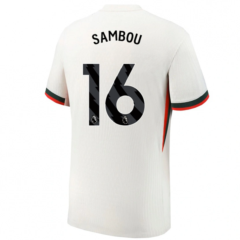 Danxen Kinder Gabriel Sambou #16 Weiß Grün Auswärtstrikot Trikot 2025/26 T-Shirt Österreich