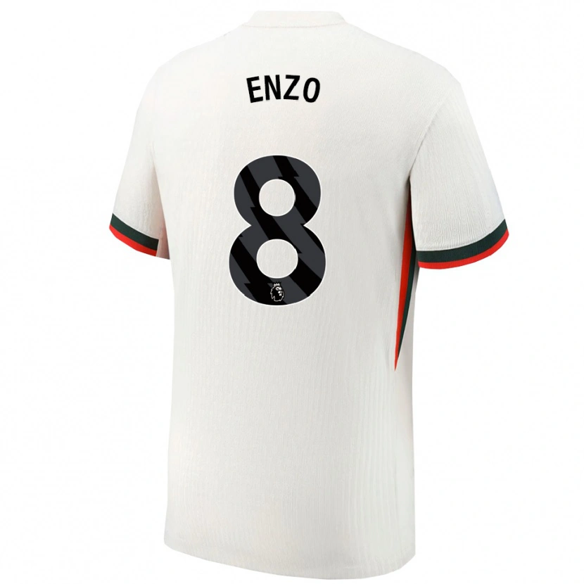 Danxen Kinder Enzo Fernández #8 Weiß Grün Auswärtstrikot Trikot 2025/26 T-Shirt Österreich