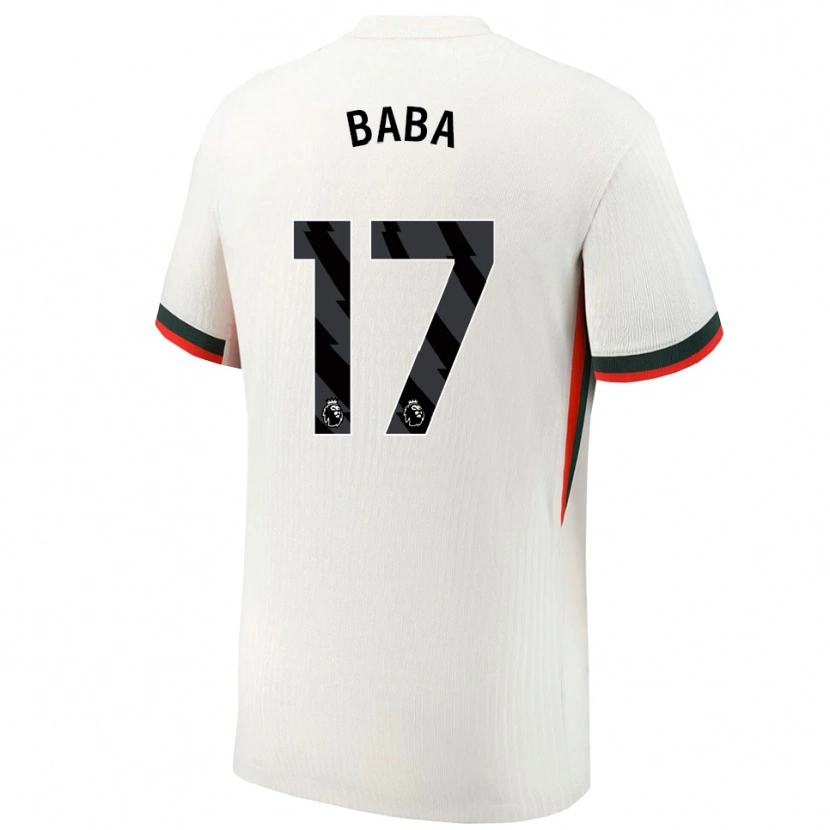 Danxen Kinder Abdul-Rahman Baba #17 Weiß Grün Auswärtstrikot Trikot 2025/26 T-Shirt Österreich