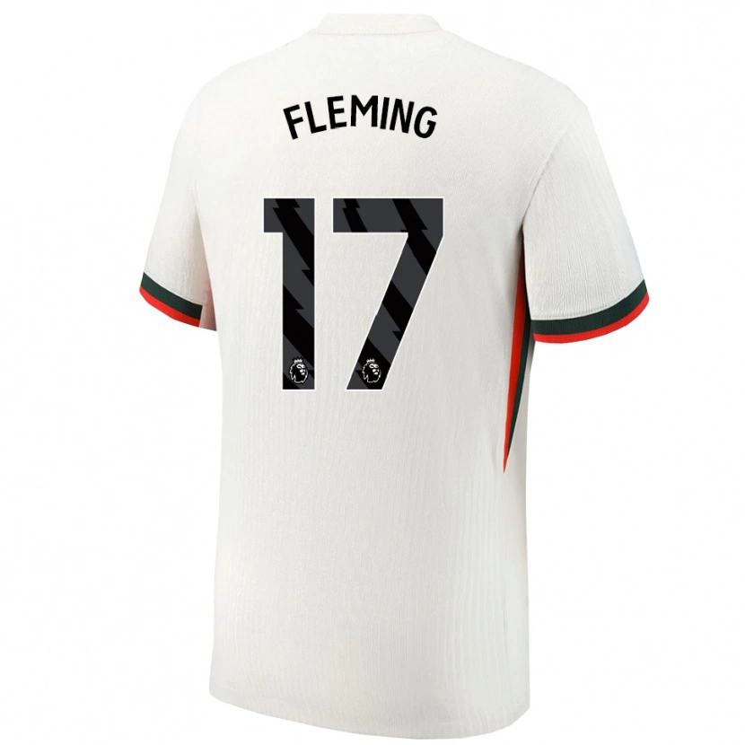 Danxen Kinder Jessie Fleming #17 Weiß Grün Auswärtstrikot Trikot 2025/26 T-Shirt Österreich