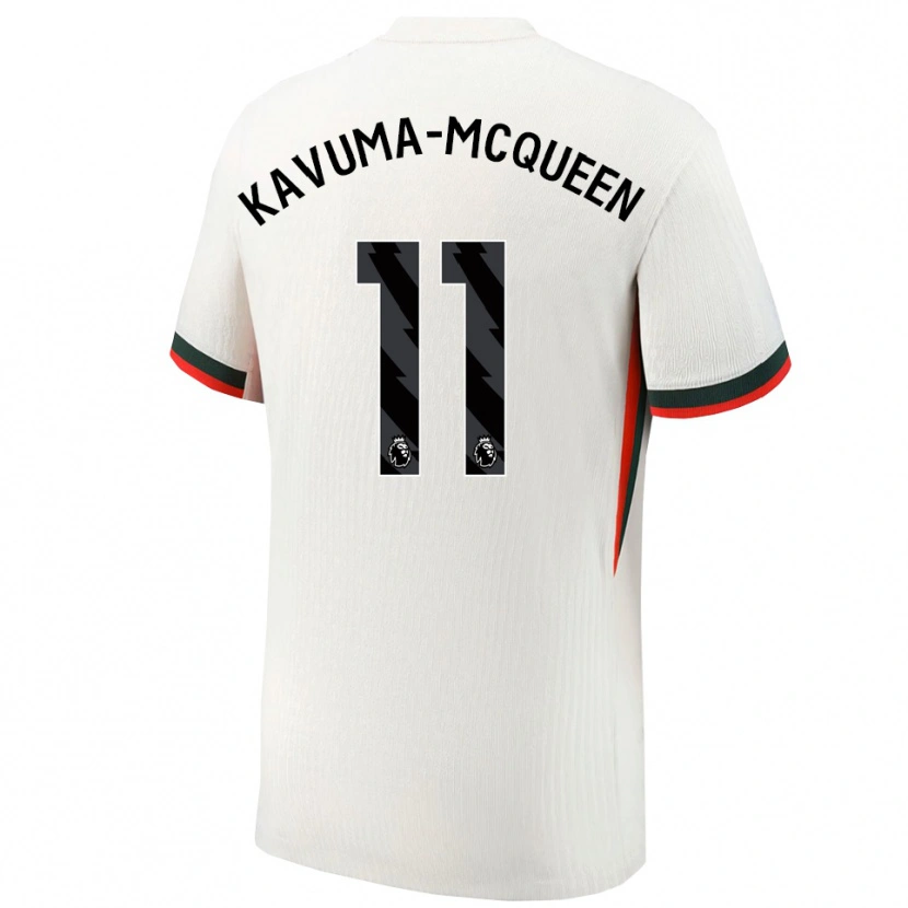 Danxen Kinder Ryan Kavuma-Mcqueen #11 Weiß Grün Auswärtstrikot Trikot 2025/26 T-Shirt Österreich