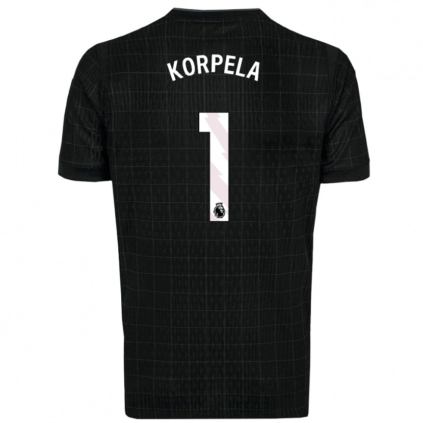 Danxen Kinder Tinja-Riikka Korpela #1 Schwarz Grau Auswärtstrikot Trikot 2025/26 T-Shirt Österreich