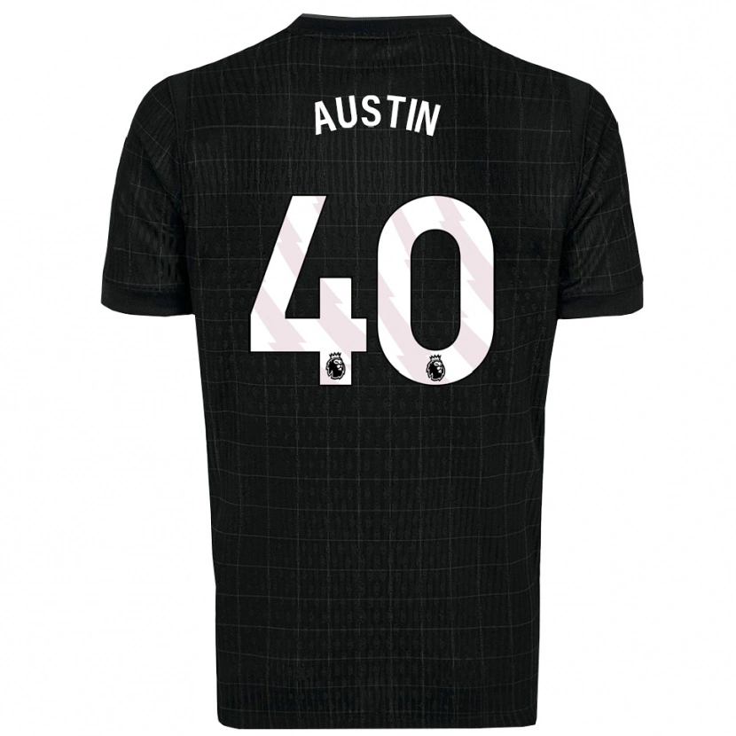 Danxen Kinder Brandon Austin #40 Schwarz Grau Auswärtstrikot Trikot 2025/26 T-Shirt Österreich