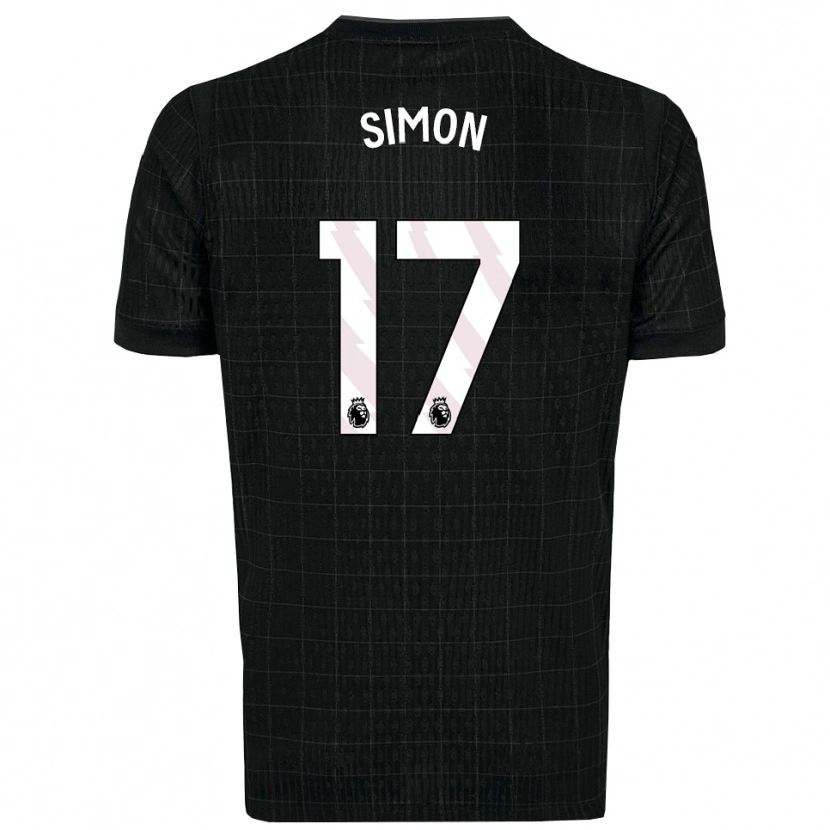 Danxen Kinder Kyah Simon #17 Schwarz Grau Auswärtstrikot Trikot 2025/26 T-Shirt Österreich
