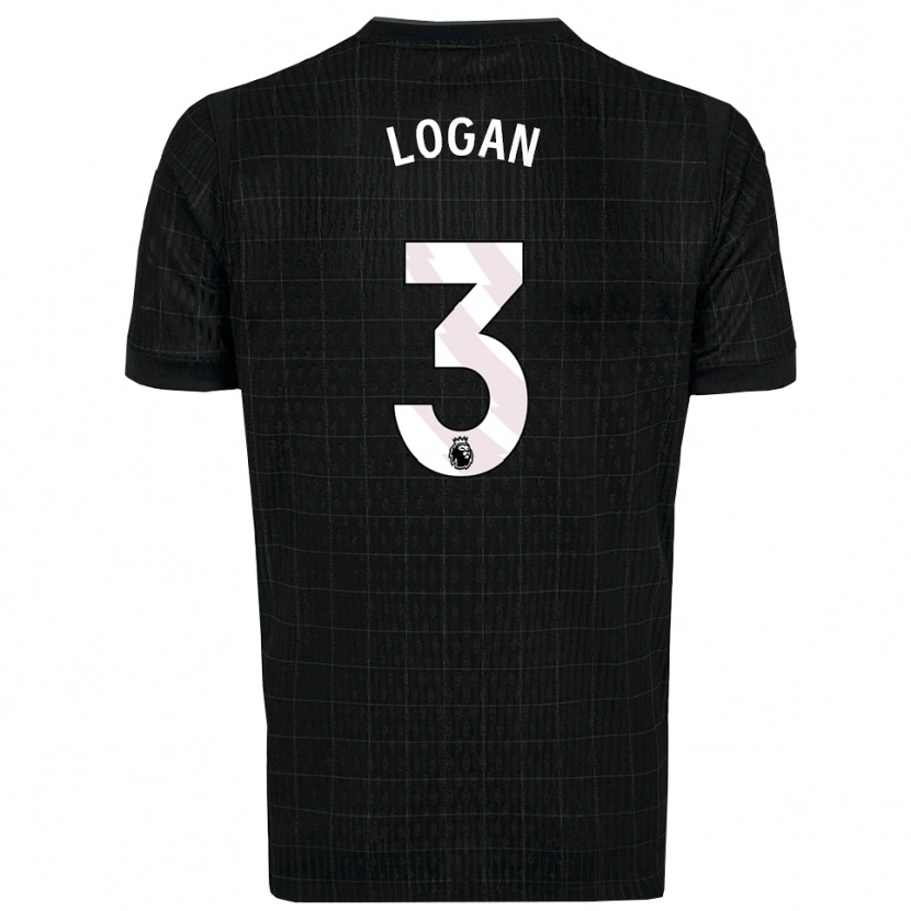 Danxen Kinder Calum Logan #3 Schwarz Grau Auswärtstrikot Trikot 2025/26 T-Shirt Österreich