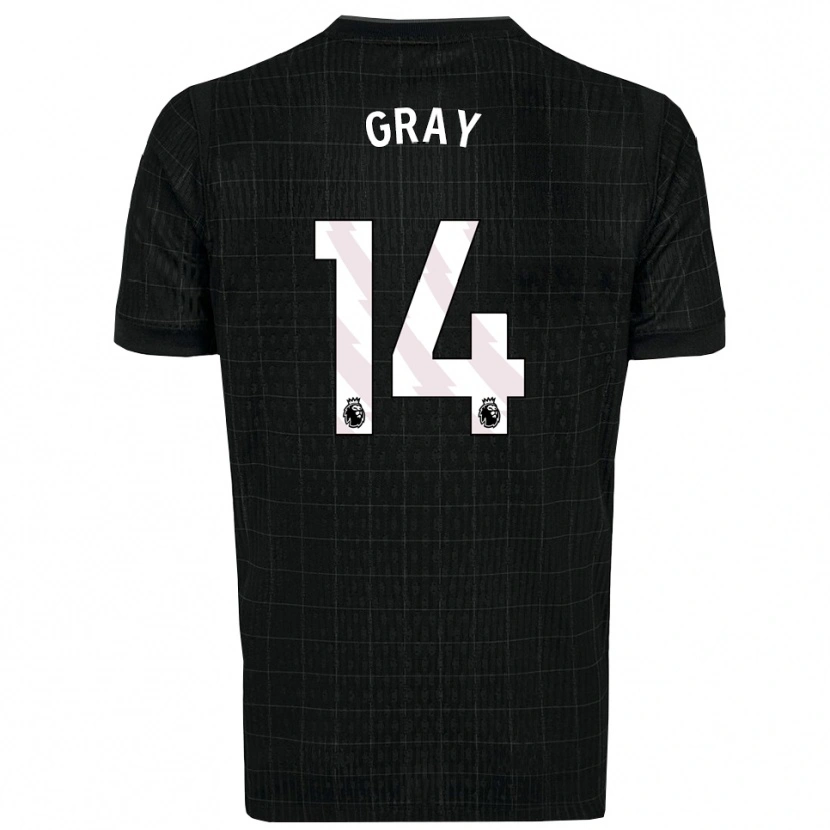 Danxen Kinder Archie Gray #14 Schwarz Grau Auswärtstrikot Trikot 2025/26 T-Shirt Österreich