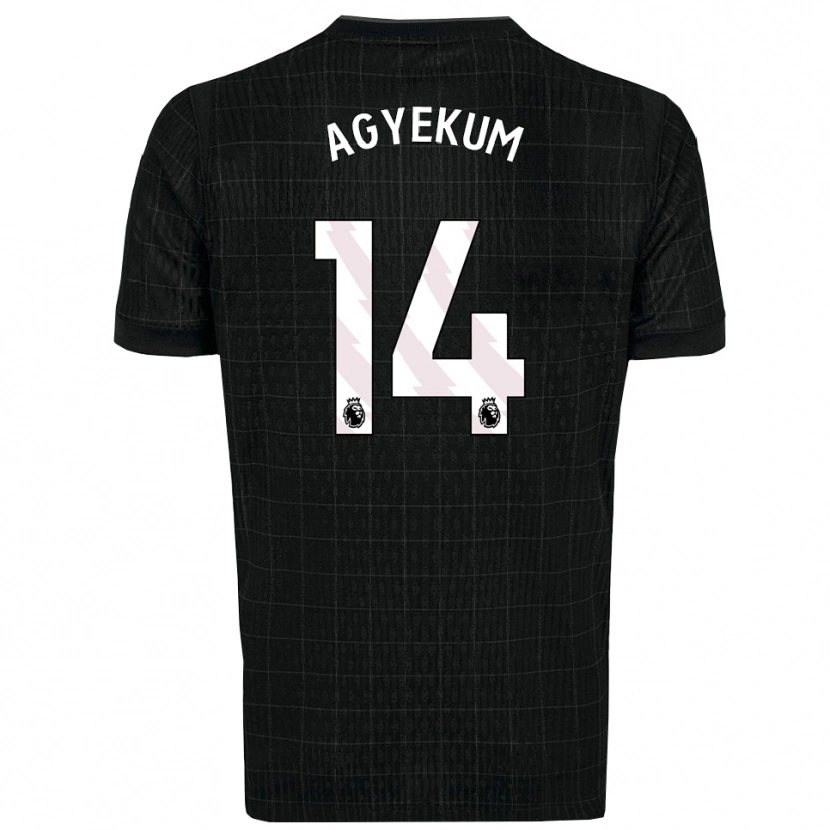 Danxen Kinder Ezra Agyekum #14 Schwarz Grau Auswärtstrikot Trikot 2025/26 T-Shirt Österreich