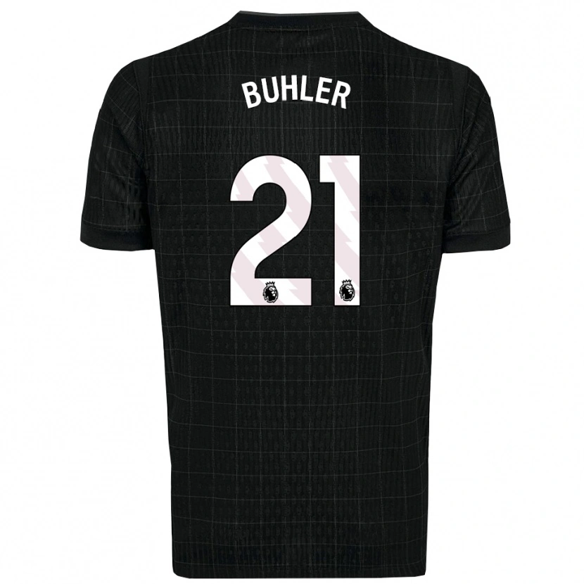 Danxen Kinder Luana Bühler #21 Schwarz Grau Auswärtstrikot Trikot 2025/26 T-Shirt Österreich