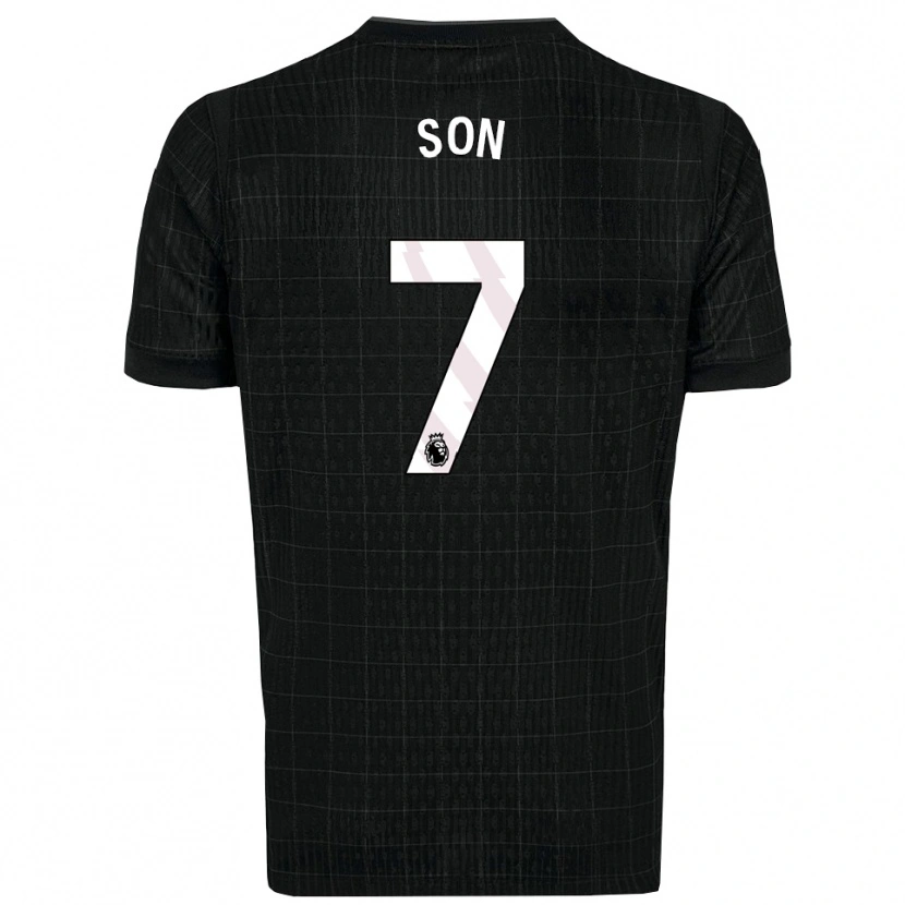 Danxen Kinder Heung-Min Son #7 Schwarz Grau Auswärtstrikot Trikot 2025/26 T-Shirt Österreich