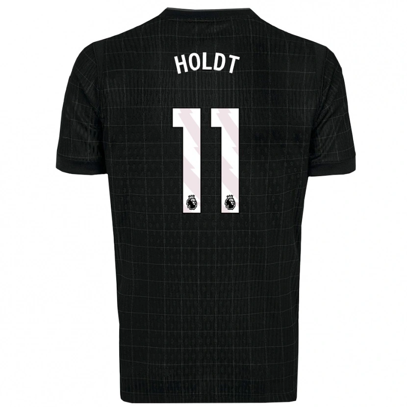 Danxen Kinder Olivia Holdt #11 Schwarz Grau Auswärtstrikot Trikot 2025/26 T-Shirt Österreich