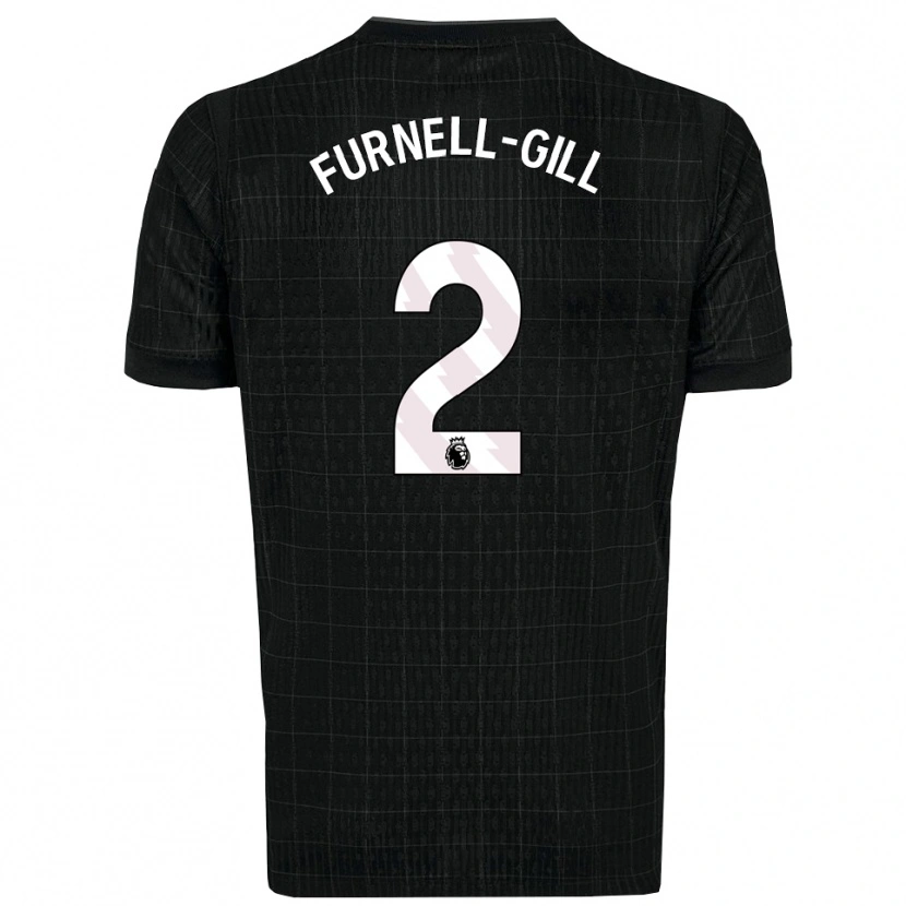 Danxen Kinder Luca Furnell-Gill #2 Schwarz Grau Auswärtstrikot Trikot 2025/26 T-Shirt Österreich