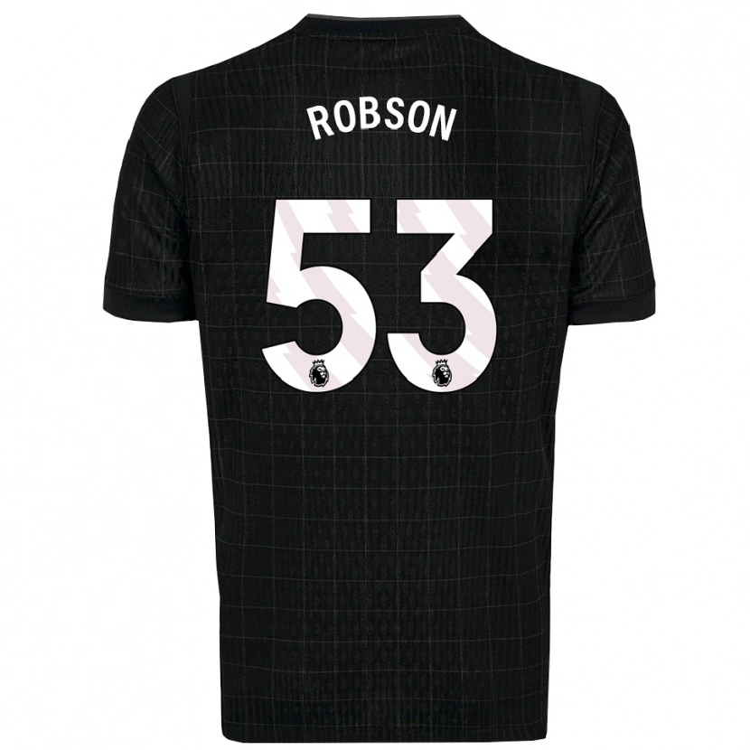 Danxen Kinder Max Robson #53 Schwarz Grau Auswärtstrikot Trikot 2025/26 T-Shirt Österreich