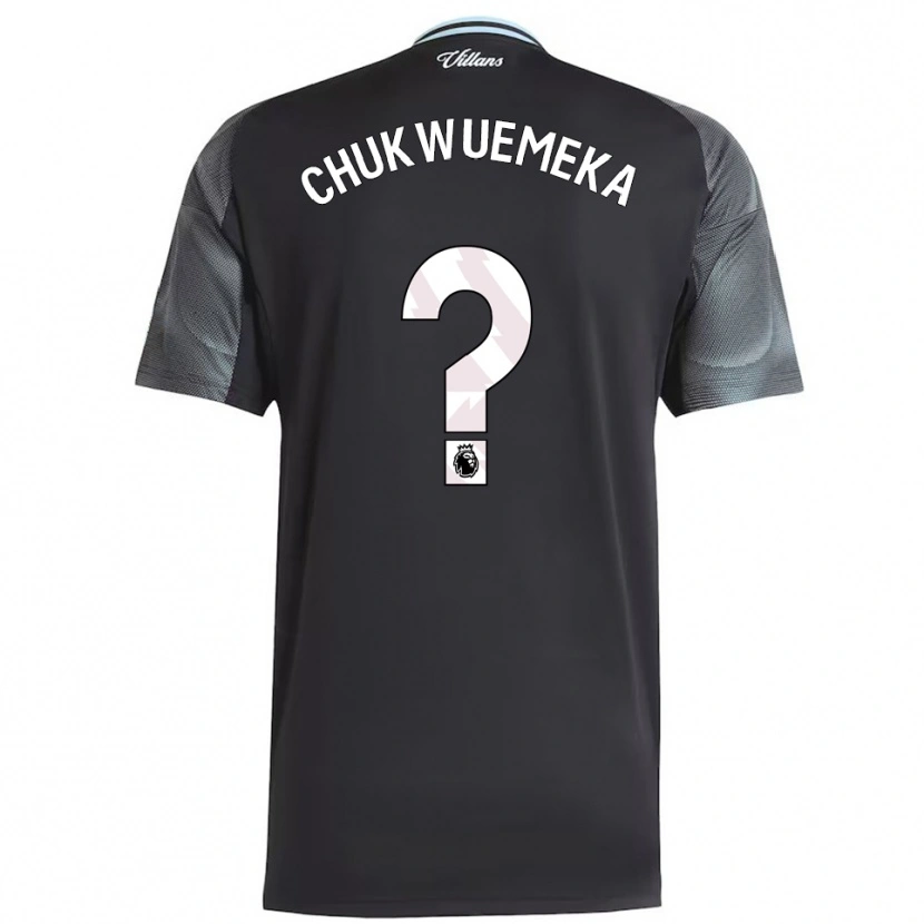 Danxen Kinder Caleb Chukwuemeka #0 Schwarz Himmelblau Auswärtstrikot Trikot 2025/26 T-Shirt Österreich
