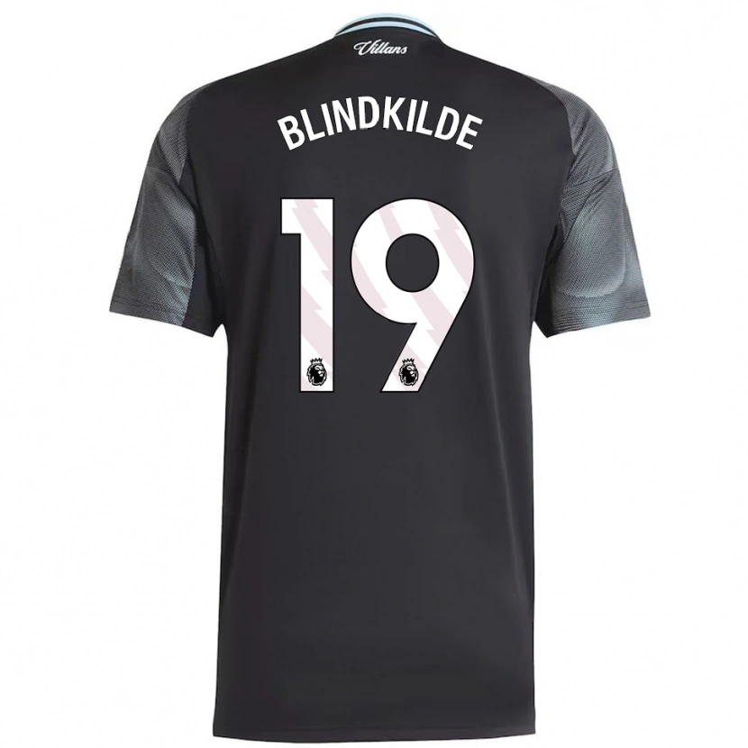 Danxen Kinder Laura Blindkilde #19 Schwarz Himmelblau Auswärtstrikot Trikot 2025/26 T-Shirt Österreich