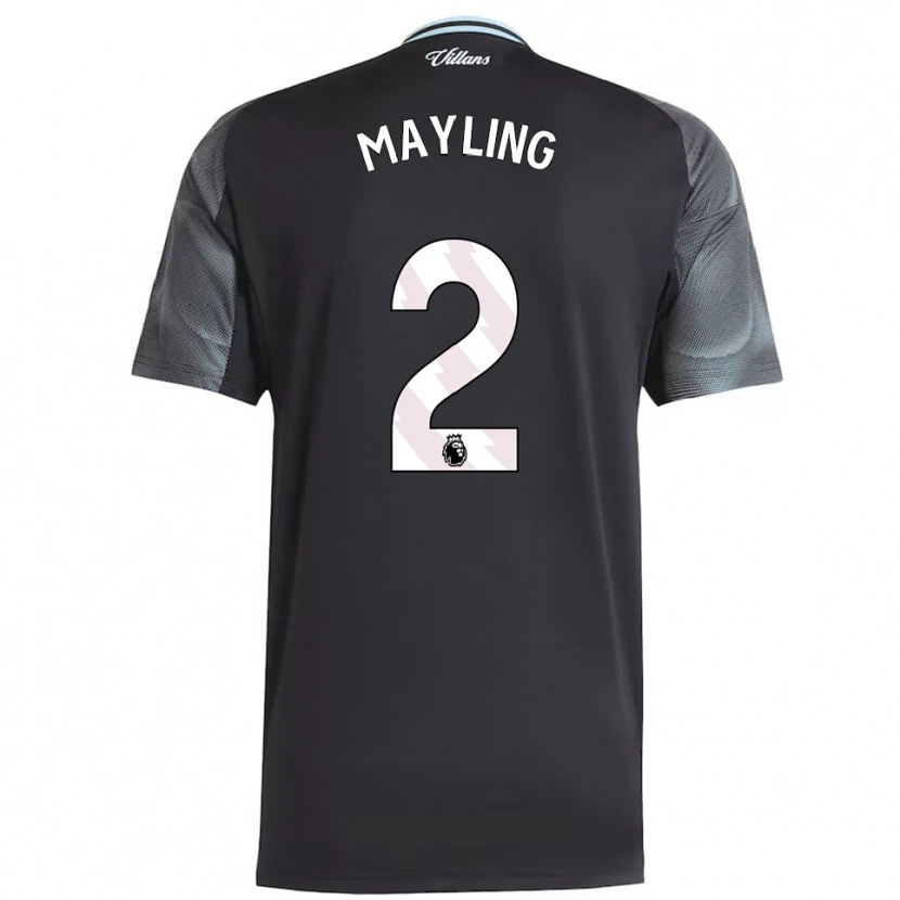 Danxen Kinder Sarah Mayling #2 Schwarz Himmelblau Auswärtstrikot Trikot 2025/26 T-Shirt Österreich