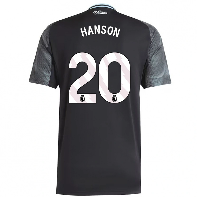 Danxen Kinder Kirsty Hanson #20 Schwarz Himmelblau Auswärtstrikot Trikot 2025/26 T-Shirt Österreich